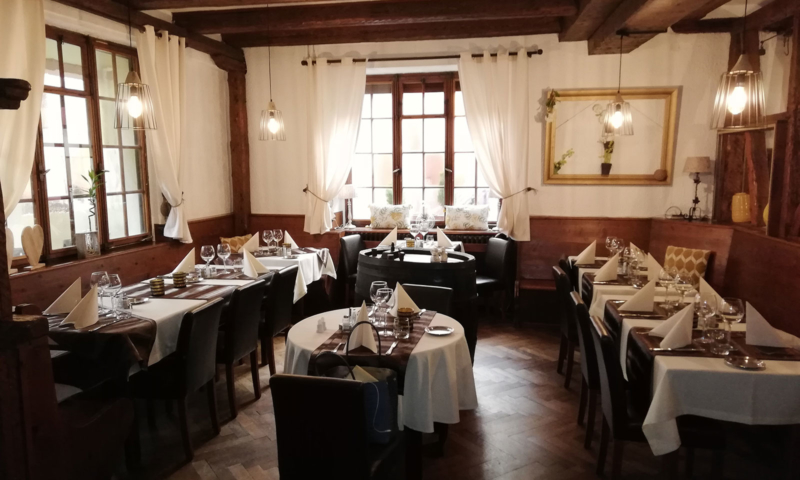 salle à manger restaurant de l'Ange à Niedermorschwihr